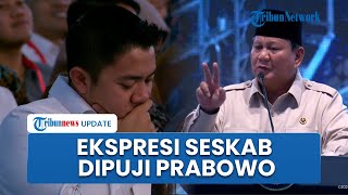 Kelakar Prabowo Disiapkan Seskab Materi Pidato Sebanyak 17 Paragraf, Teddy Menunduk & Tutup Mulut