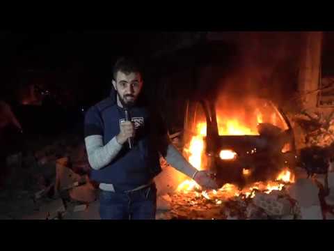 دمشق.. سوريا : فيديو..شاهد جرائم همج العصر :100 غارة روسية وسورية على إدلب والغوطة تقتل وتجرح المئات!!