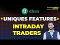DHAN APP UNIQUES FEATURES FOR INTRADAY TRADERS | HOW TO USE DHAN TRADING APP | DHAN APP REVIEW