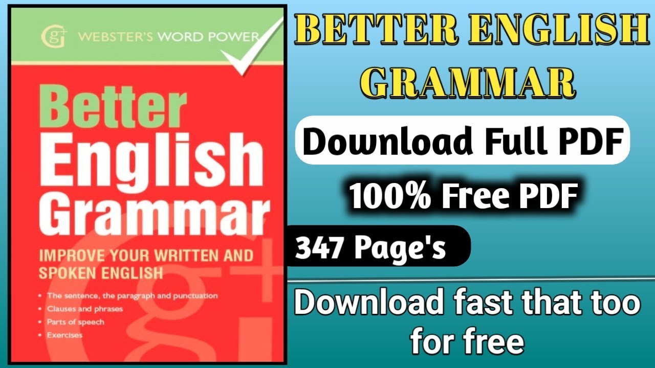 Watch video Better English Grammar Book PDF | Download Full Book PDF For Free | 347 Page's | #englishgrammar Now Better English Grammar Book PDF | Download Full Book PDF For Free | 347 Page's | #englishgrammar