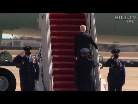 Joe Biden Falls Multiple Times Going Up Stairs to Board Air Force One