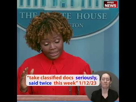 Repeat: "take classified docs seriously, said twice this week"