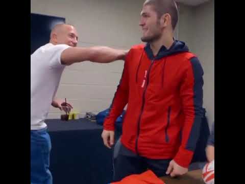 Georges St-Pierre Meets Khabib Nurmagomedov