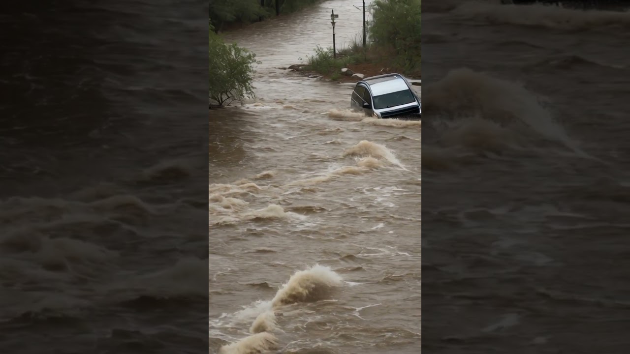 A flash flood ai animation #naturaldisaster