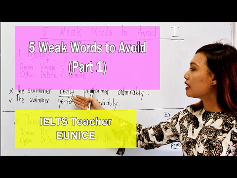 Improve your vocabulary: 5 Weak Words to Avoid [Part 1]