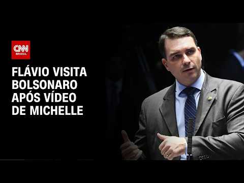 Flávio Bolsonaro visita Jair após vídeo de Michelle | CNN 360º