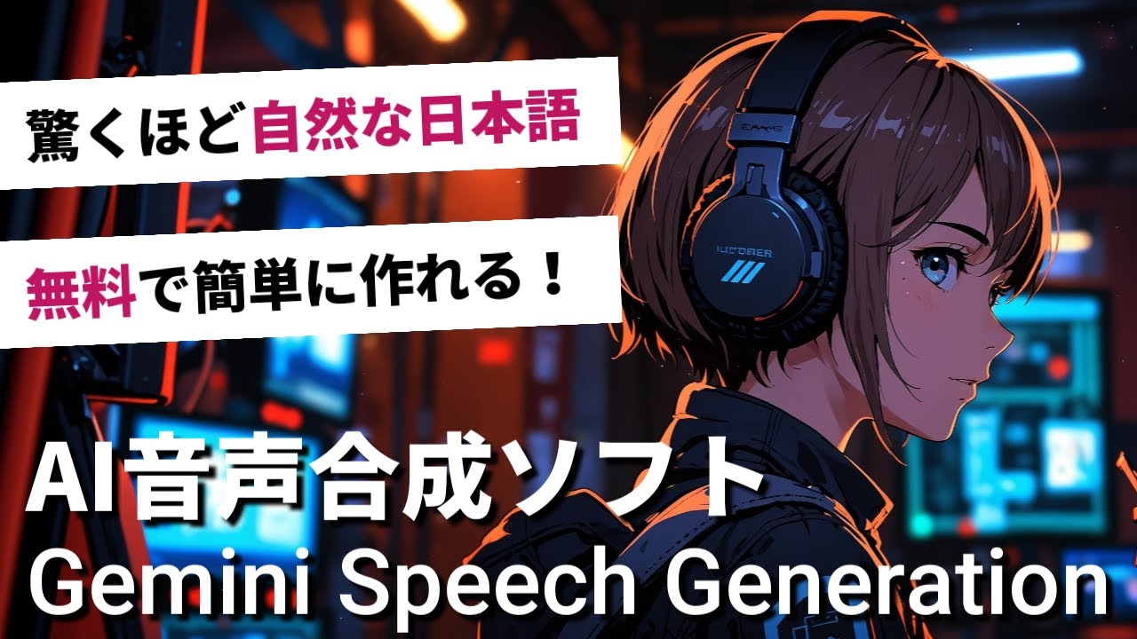 AIボイスって本当に自然になるの？日本語が滑らかなAi音声合成ソフト|Gemini Speech Generation