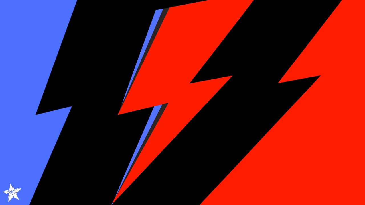 David Bowie lightning bolt animation