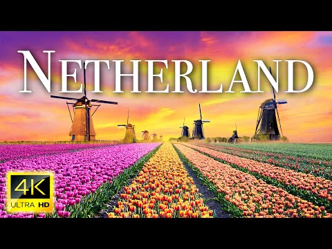 FLYING OVER NETHERLANDS (4K UHD) - Soft Piano Music & Wonderful Natural Landscapes For Relaxation