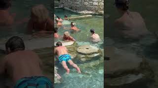 ☀️The Wonder Of Cleopatra Pool  Turkey -Sunny Day??‍♀️ #pamukkale #cleopatra #natural