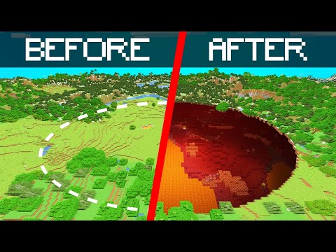 I Transformed The OVERWORLD Into The NETHER In MINECRAFT...