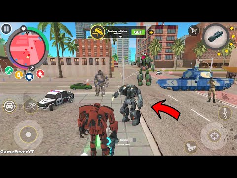 Rope Hero: Vice Town (Transformer Ball Fight Green Car Robot) TBall Robots - Android Gameplay HD