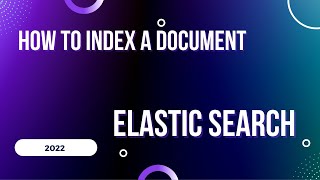How to index a document inside Elastic Search