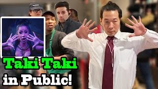 &quot;TAKI TAKI&quot; Dance in PUBLIC!!  - Ozuna Cardi B Selena Gomez DJ Snake