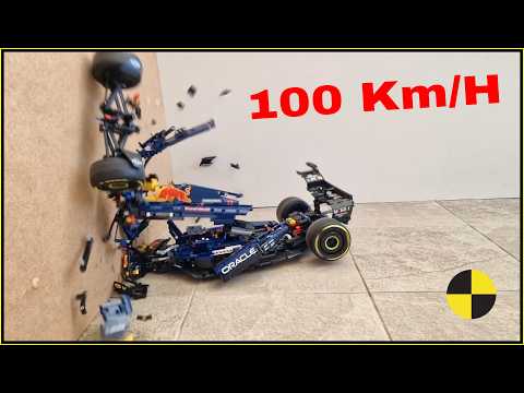 LEGO F1 Car DESTROYED at ⚠️ 100KM/H ⚠️ Crash Test!