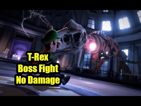Luigi's Mansion 3 T-Rex Boss Fight No Damage | Solo