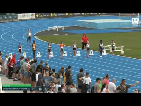 Girls U10 70m Timed Final 3: 2021 Commonwealth Bank State Track and Field Championships // LAVicTV