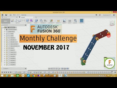Fusion 360 monthly challenge  |November 2017| - fusion 360 tutorials