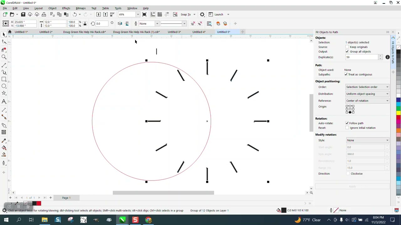 Corel Draw Tips & Tricks Clock Face with Object to Path
