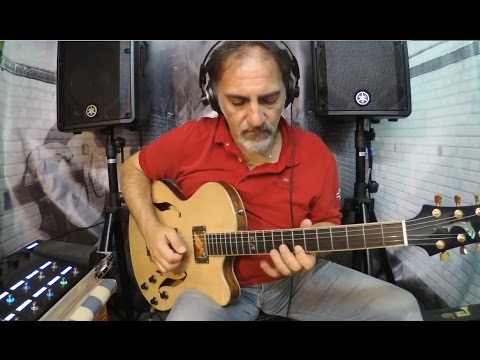 Marco Fanto jamming with a CBG backing track