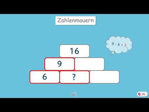Zahlenmauern - Minus oder Ergänzen - Teil 3 - Klasse 1