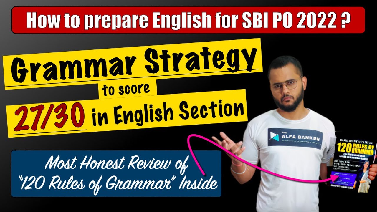 Grammar Strategy for SBI PO | 120 Rules of Grammar Book Review | How to prepare English for SBI PO