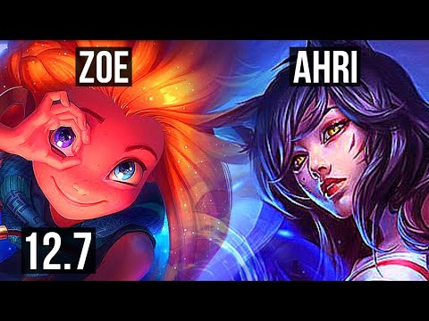 ZOE vs AHRI (MID) | 8/0/3, Rank 5 Zoe, Legendary | KR Challenger | 12.7