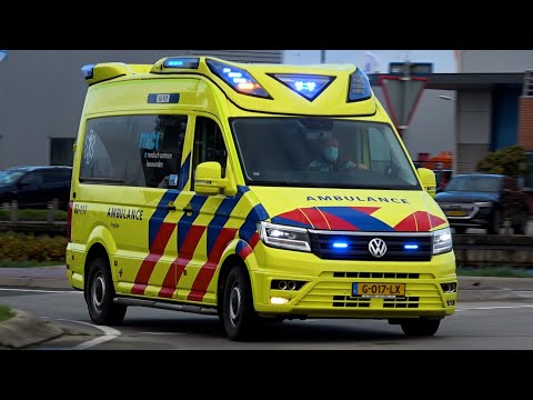 A1, Otaris CR Ambulance 02-117 Dokkum naar MCL vanaf melding Meester J. P. Miedemastraat Dokkum