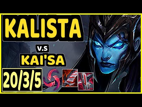 KALISTA vs KAI'SA - QUADRAKILL 20/3/5 KDA BOTTOM ADC CHALLENGER GAMEPLAY - EUW