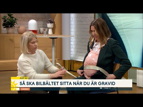 Gravida använder bilbältet fel ”Utsätter fostret” - Nyhetsmorgon (TV4)