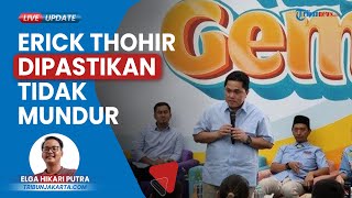Berbeda dengan Mahfud MD, Erick Thohir Tak Mundur dari Jabatan, Ikut Kampanyekan Prabowo-Gibran