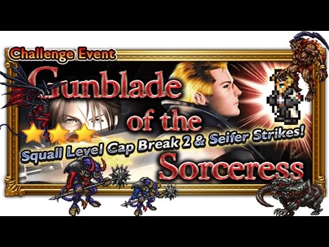 [FFRK] Guardian Force + FFVIII Event [Bonus] Playthrough ☆☆☆ | Gunblade of the Sorceress
