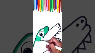 Easy Drawing a Crocodile Step By Step | BittyBrush For Kids