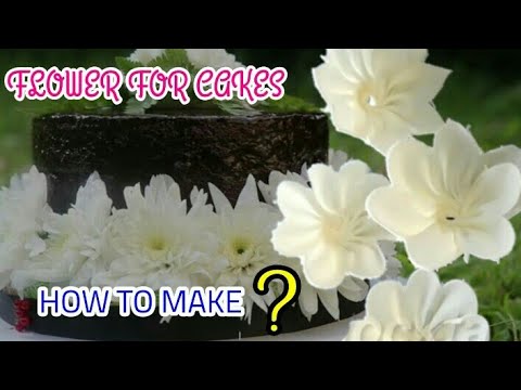 White chocolate cake flowers🍰🍰 | How to make | Flower for cake decoration