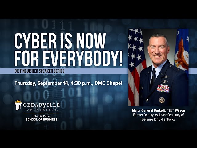 Thumbnail for video titled: Distinguished Speaker Event: Major General Burke E. “Ed” Wilson