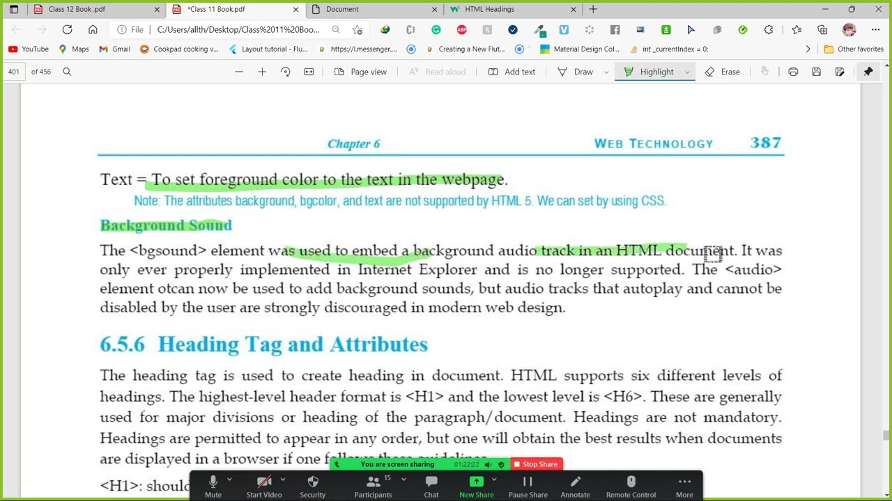 Computer Science Class 11: HTML PART 2