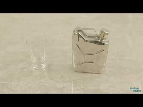 Подарочная мини фляга-канистра FlaskBeit, серебристая, 150 мл - фото 1 - id-p2833332016