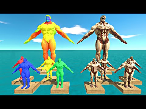 Battle of the Color Changing Armored Titans | Armored Titan vs Colourful Itself - ARBS