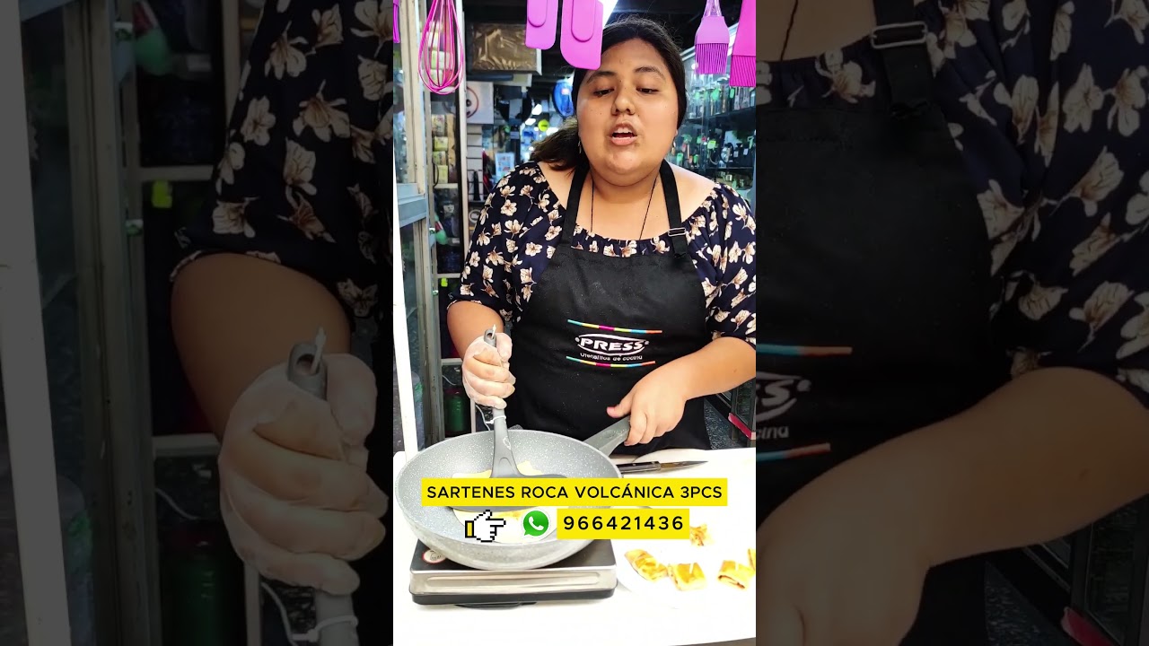 🍳​SARTENES DE ROCA VOLCÁNICA 3PCS