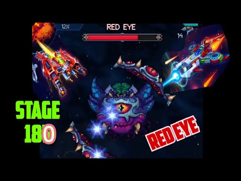 #Galaxiga: Stage 180 vs  "Red Eye Boss" - hard | Group Captain
