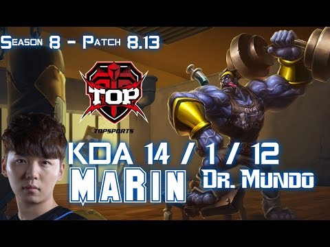 TOP MaRin DR. MUNDO vs JAYCE Top - Patch 8.13 KR Ranked