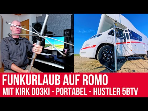 F74 - Radio holiday in a motorhome and Hustler 5BTV Vertical on Romo in Denmark with Kirk DO3KI