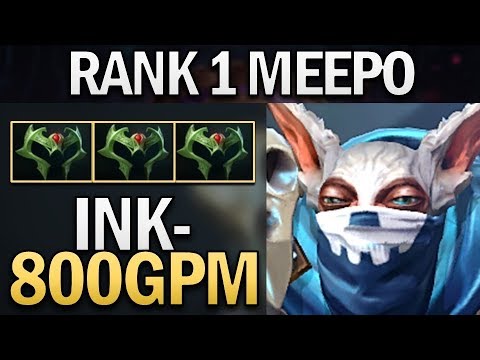 INK MEEPO WITH TRIPLE WRAITH BAND - DOTA 2 GAMEPLAY