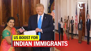  Trump welcomes Indian as new US citizen at White House ceremony | DOWNLOAD THIS VIDEO IN MP3, M4A, WEBM, MP4, 3GP ETC