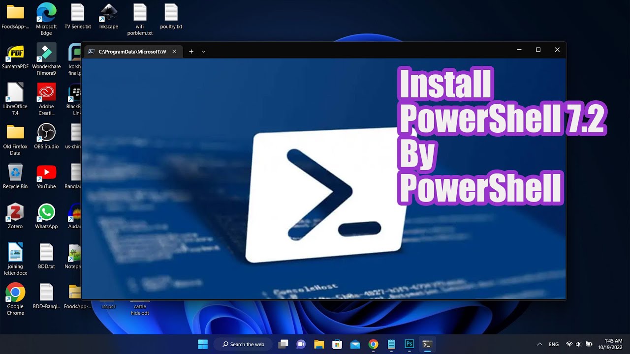 Install PowerShell 7.2 LTS By PowerShell | Windows 10/11