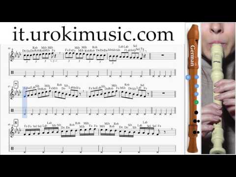 Lezioni di Flauto Dolce G  Adele Hello Parte#1 Melodia Tutorial Spartito Imparare Insegnante Metodi