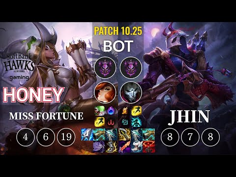 SHG Honey Miss Fortune vs Jhin Bot - KR Patch 10.25
