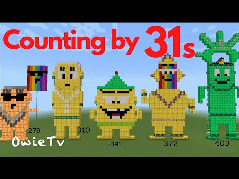COUNTING BY 31s Numberblocks Minecraft | Learn To Count | Skip Counting Song |Math and Counting Song