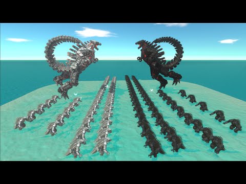 Growing MECHAGODZILLA 2021 vs Dark Itself - Animal Revolt Battle Simulator