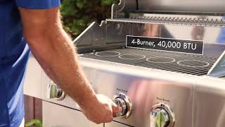 Kenmore 4-Burner Liquid Propane Gas Grill with Side Burner     l     PG40405SOLA